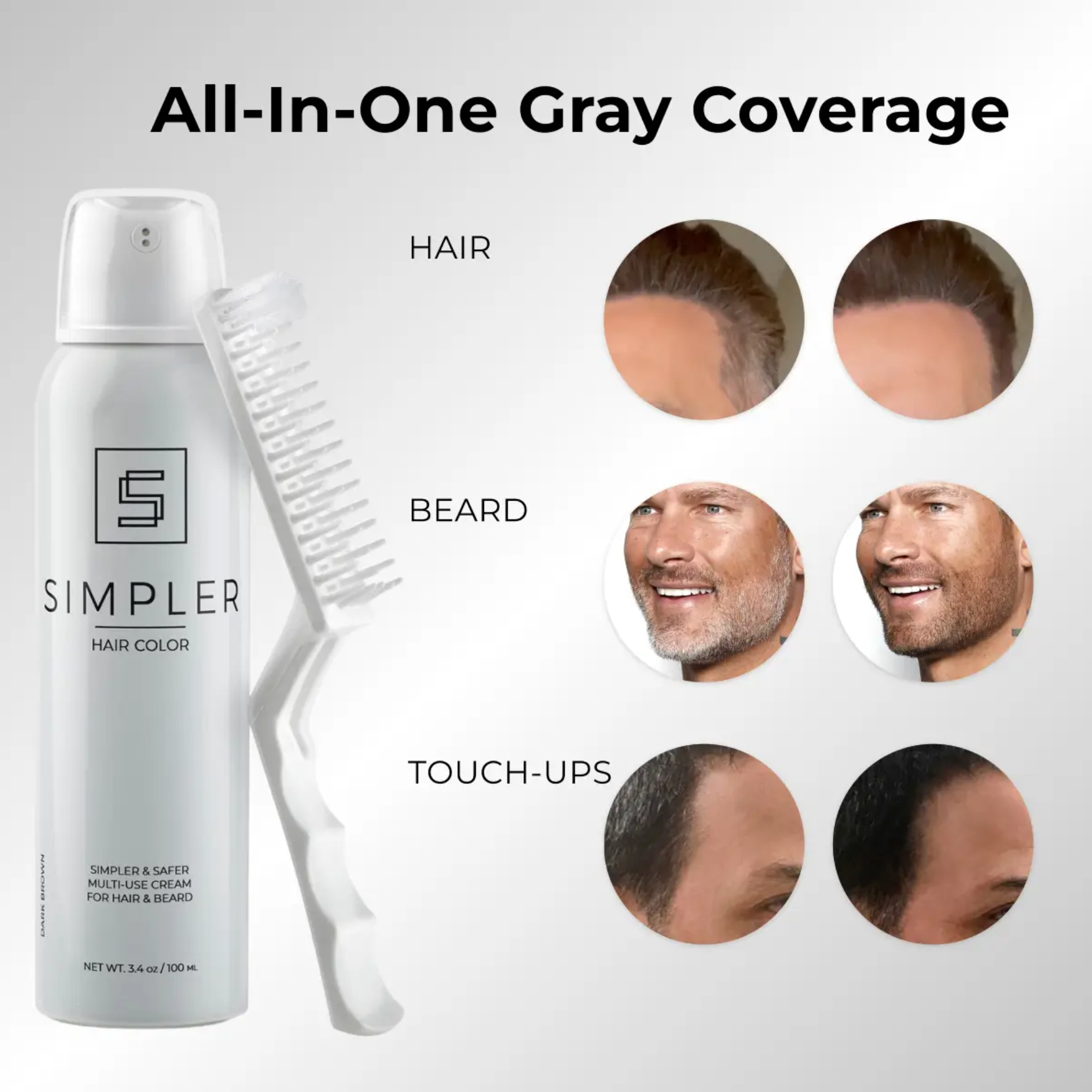 Men's PPD-Free Hair & Beard Color -- No Drip, No Mix | Simpler