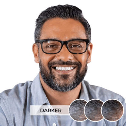 Simpler Hair Color partial coverage color box with darker shade, showing the hair color product in a box with dark hair tone