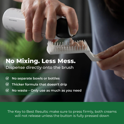 Simpler Hair Color Women's Full Coverage Color Box V1 with minimal mixing and mess, showing the packaging and application process.