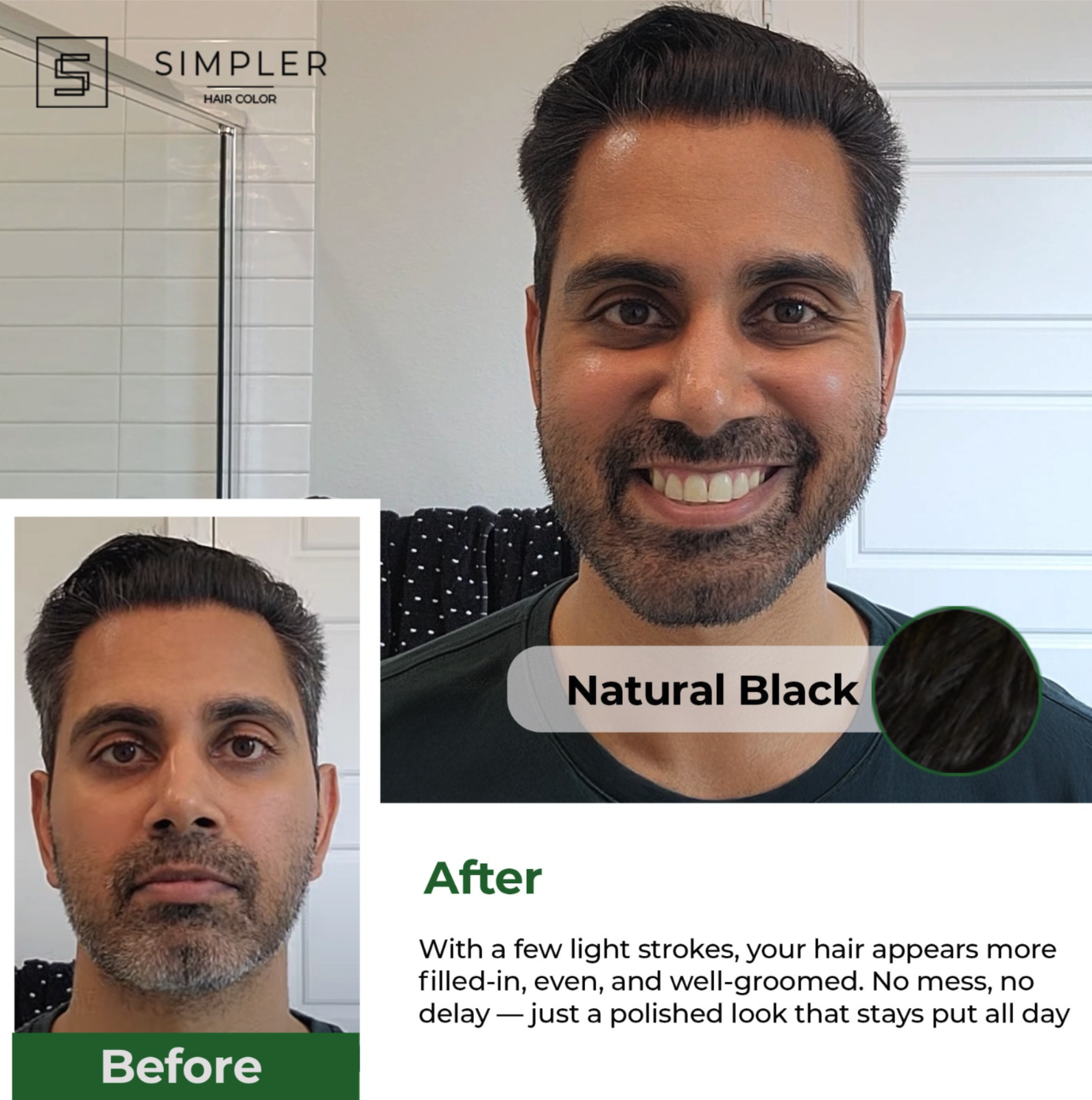 Simpler Touch - Instant Hair, Beard & Brow Color – SIMPLER HAIR COLOR