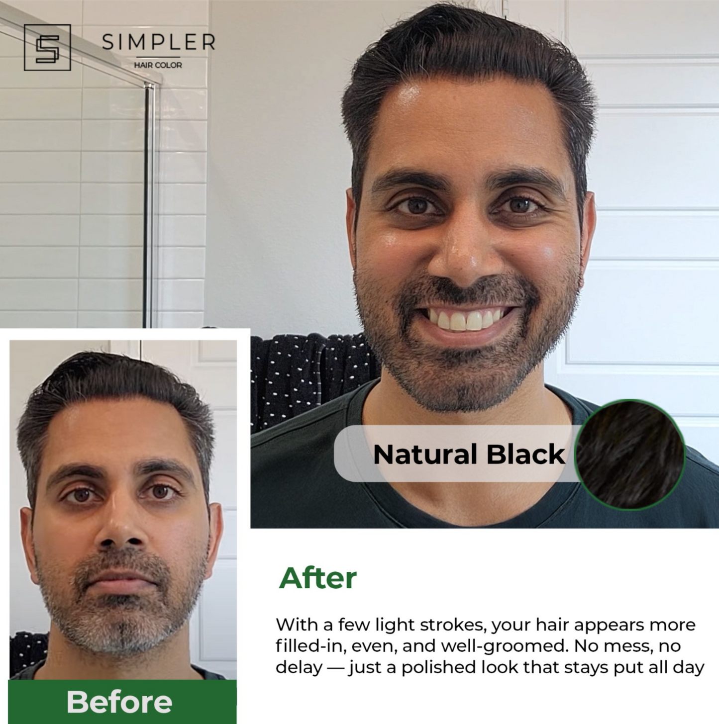 Simpler Touch - Instant Hair, Beard & Brow Color – SIMPLER HAIR COLOR