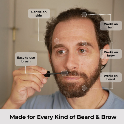 Simper Touch instant hair, beard, and brow color applicator with touch-brushing design by SIMPLER HAIR COLOR