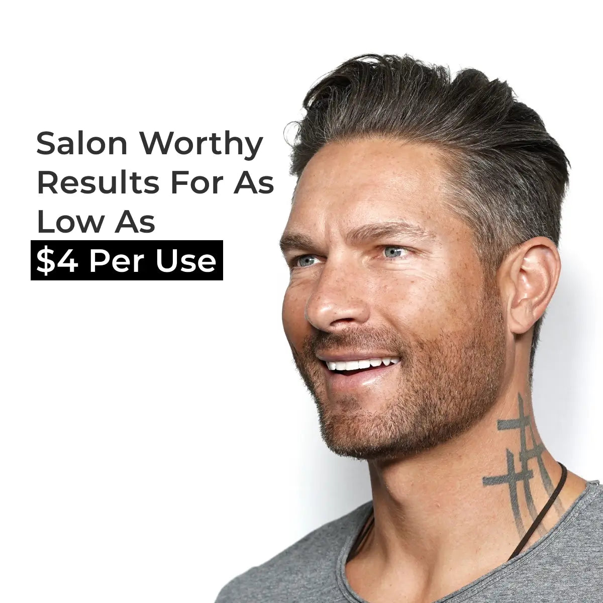 Men's full coverage hair color box by Simpler Hair Color, showing a box of men's full coverage hair dye product.